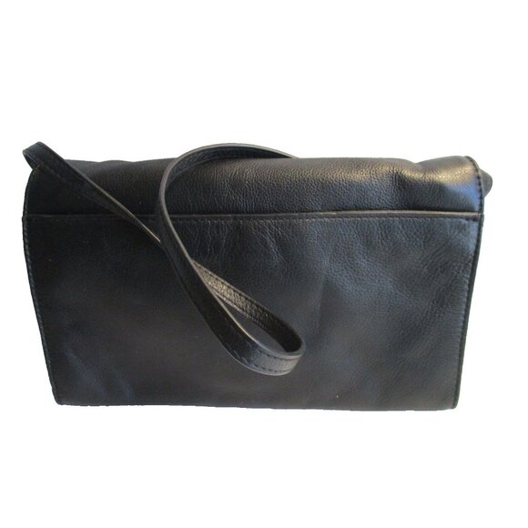 *Michael KORS Black Leather Envelope Clutch 2-Way - NWT - Picture 3 of 8